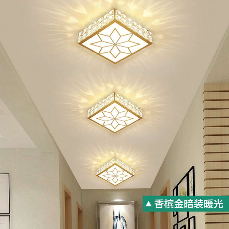 Square aisle lights corridor lights entrance lights led Crystal creative walkway spotlights personalized door-to-door lamps Square aisle lights corridor lights entrance lights led Crystal creative walkway spotlights personalized door-to-door lamps