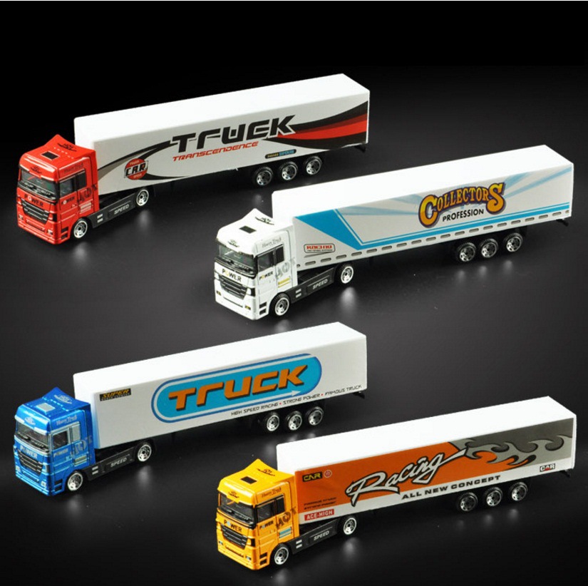 Alloy car model transporter container truck