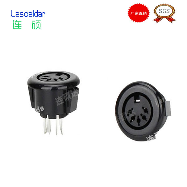 大DIN5P圆头卡点插座LSD-5-07大DIN5P舞台设备插座DIN医疗美容母