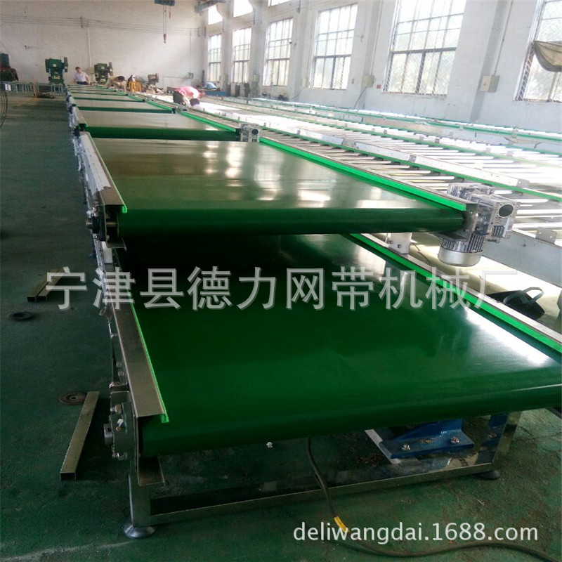双层皮带输送机绿色pvc皮带输送机食品包装流水线皮带机生产线