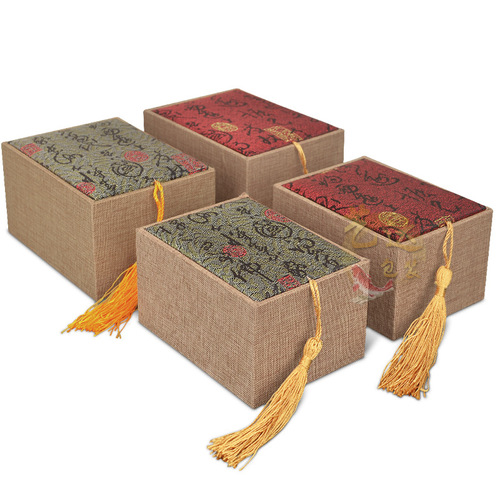 Tassel lid jewelry packaging box toy handle walnut storage box jewelry jade jewelry brocade box gift box