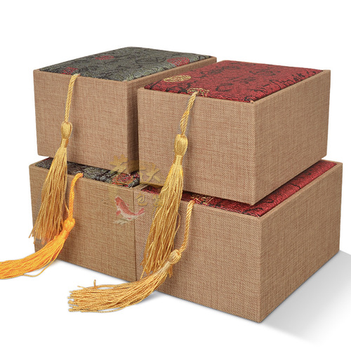 Tassel lid jewelry packaging box toy handle walnut storage box jewelry jade jewelry brocade box gift box