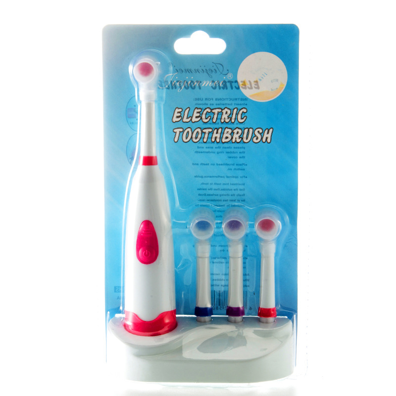 电动牙刷旋转成人小孩通用送三个牙刷头