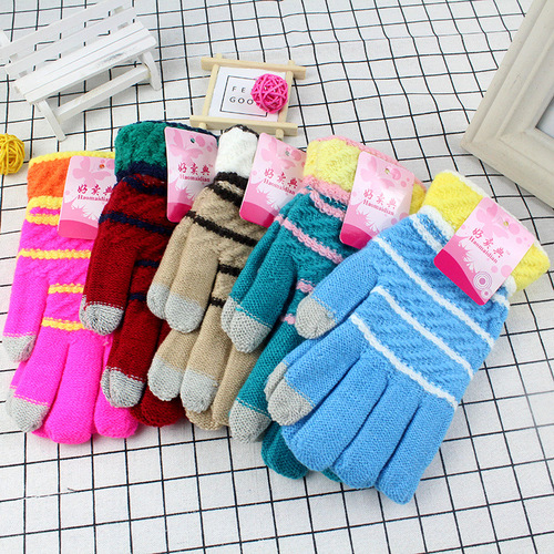 【Clearance】Winter Warmth Korean Style Knitted Gloves for Women with Touch Screen Fleece Lining