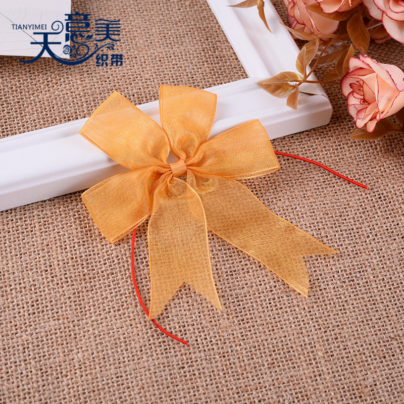 Nieve arena traga cola arco cinta regalo embalaje al por mayor hecho a mano flor DIY Ropa Accesorios cinta flor