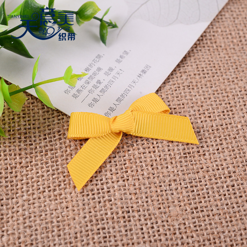 1cm costilla cinta arco DIY accesorios hechos a mano ropa de arco hilo decorativo Cinta pequeña flor