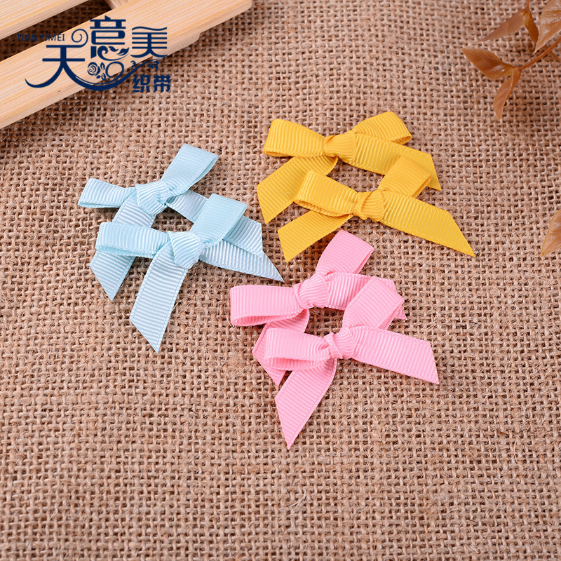1cm costilla cinta arco DIY accesorios hechos a mano ropa de arco hilo decorativo Cinta pequeña flor