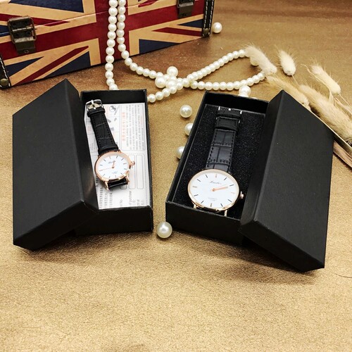 New custom rectangular men's and women's watch box gift box hot stamping LOGO watch box