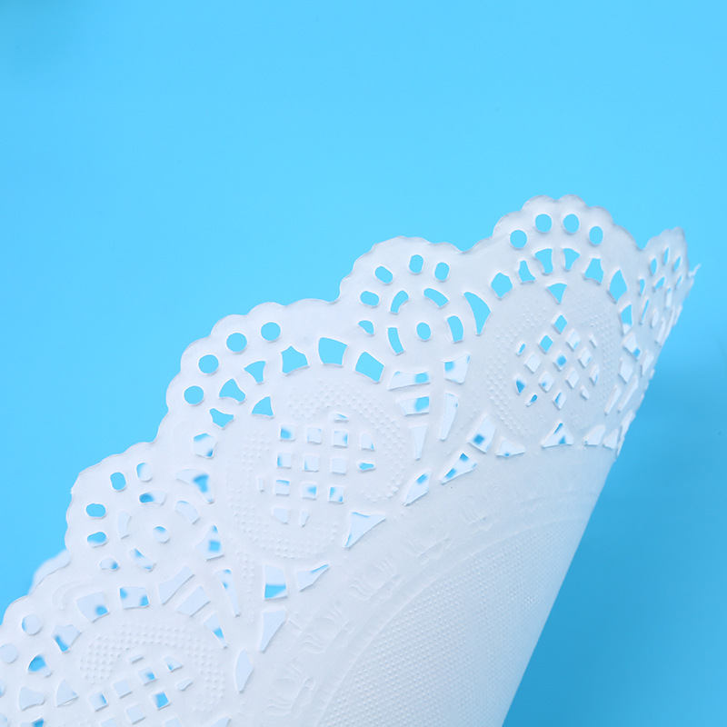 Guangmei papel inferior de flores papel absorbente de aceite cocina comida frita pastel especial para hornear papel de pizza papel almohadilla papel de encaje redondo