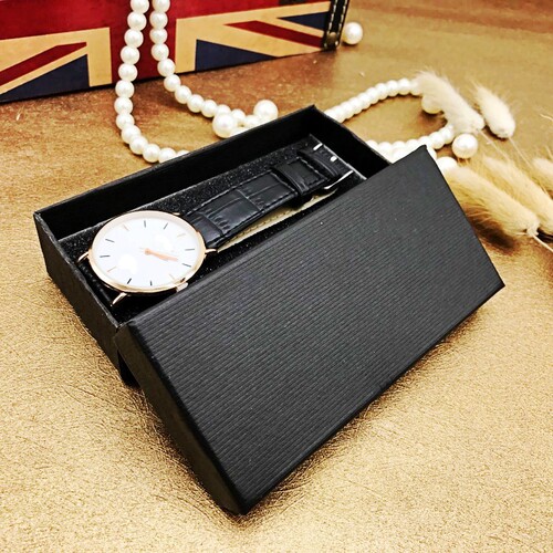 New custom rectangular men's and women's watch box gift box hot stamping LOGO watch box