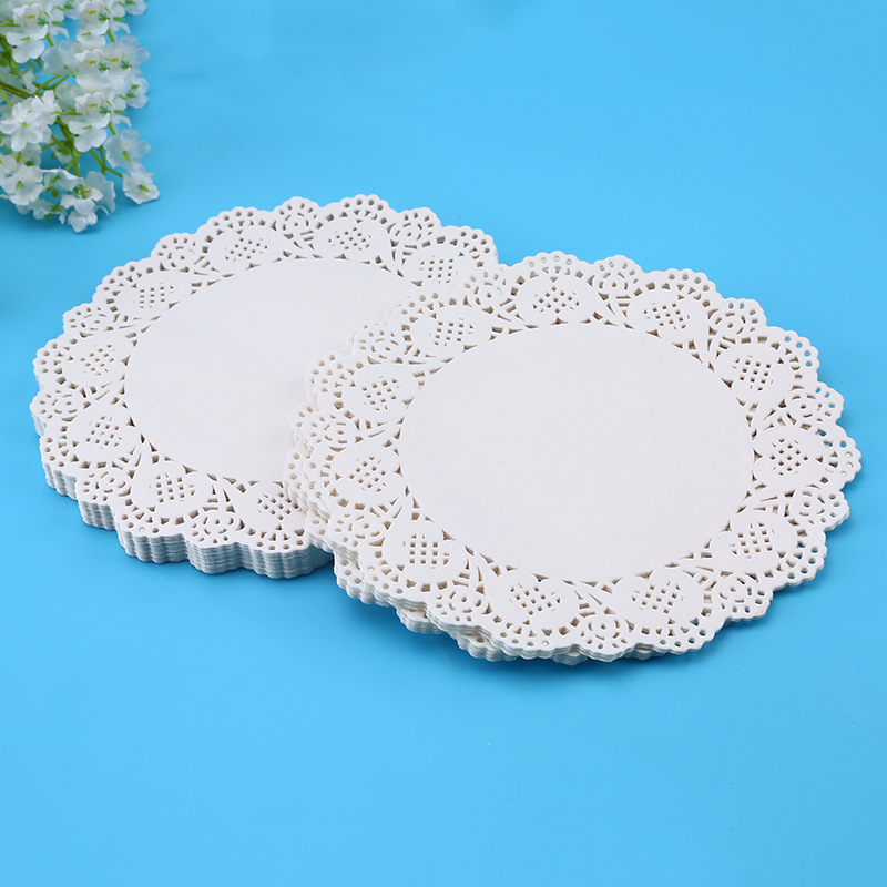 Guangmei papel inferior de flores papel absorbente de aceite cocina comida frita pastel especial para hornear papel de pizza papel almohadilla papel de encaje redondo