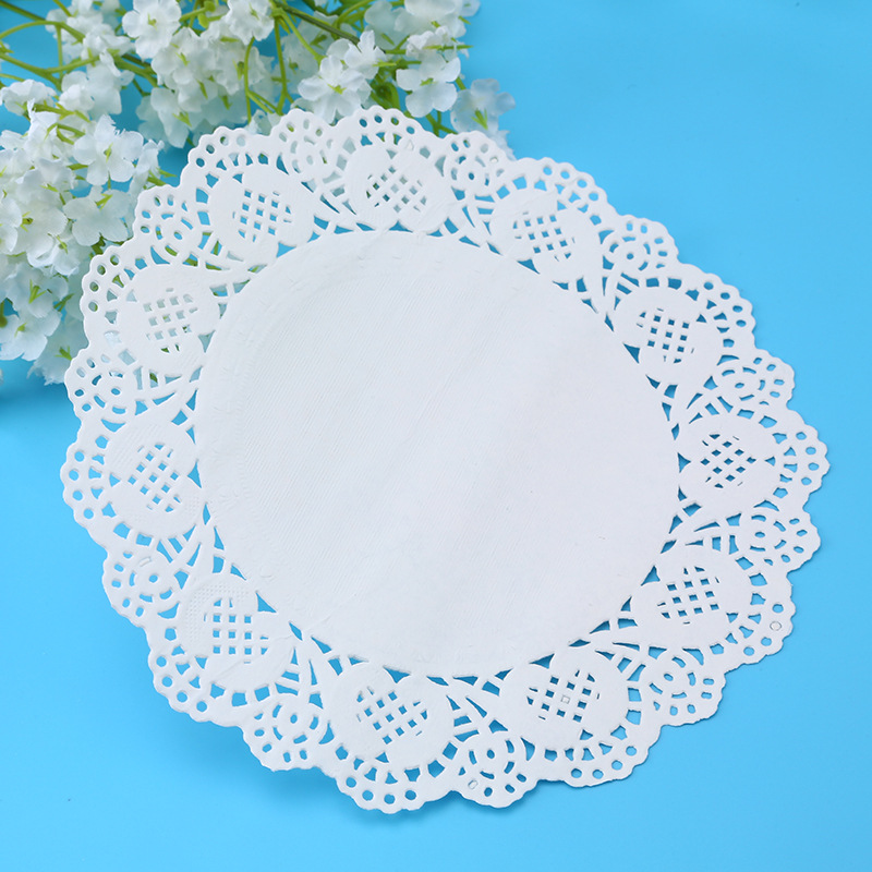 Guangmei papel inferior de flores papel absorbente de aceite cocina comida frita pastel especial para hornear papel de pizza papel almohadilla papel de encaje redondo