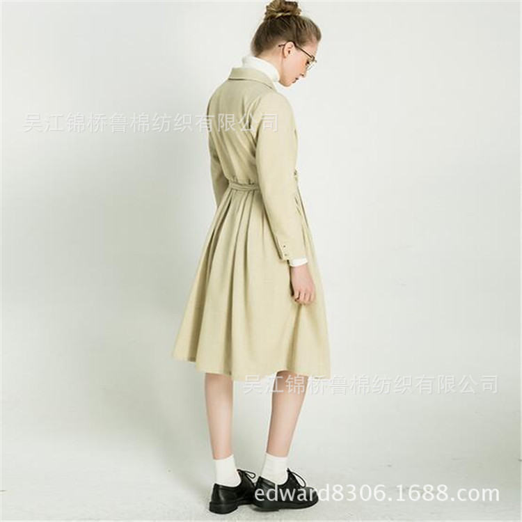 涤锦棉交织布160D*32S/21平纹双层布双纬合股横条提花缎纹骑兵斜