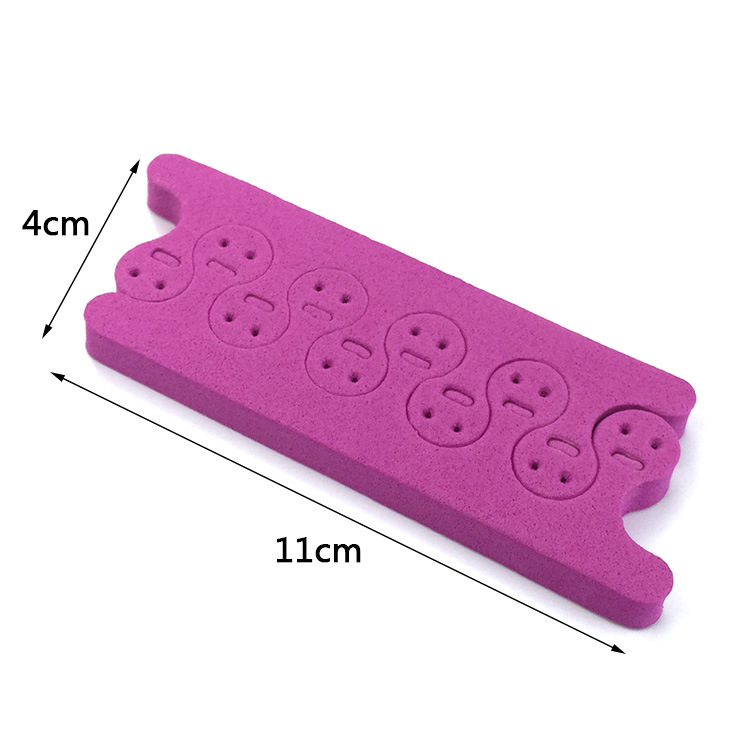 Separador de dedo directo de fábrica de dibujos animados EVA dedo del pie dedo separador cara sonriente dedo algodón precio bajo en stock
