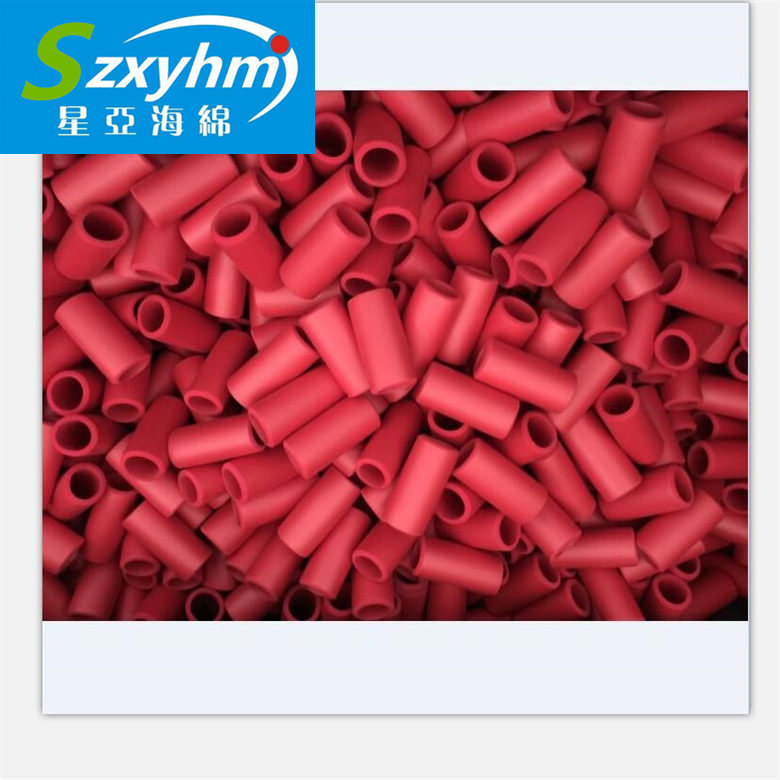 大红色短款手推车把套 光滑倒角海绵空心管NBR橡塑保温材料