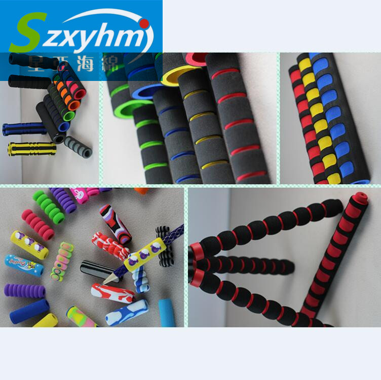 双色磨砂沟槽nbr橡塑管 牛角把套通用型泡棉刮刀手柄清洁工具手把