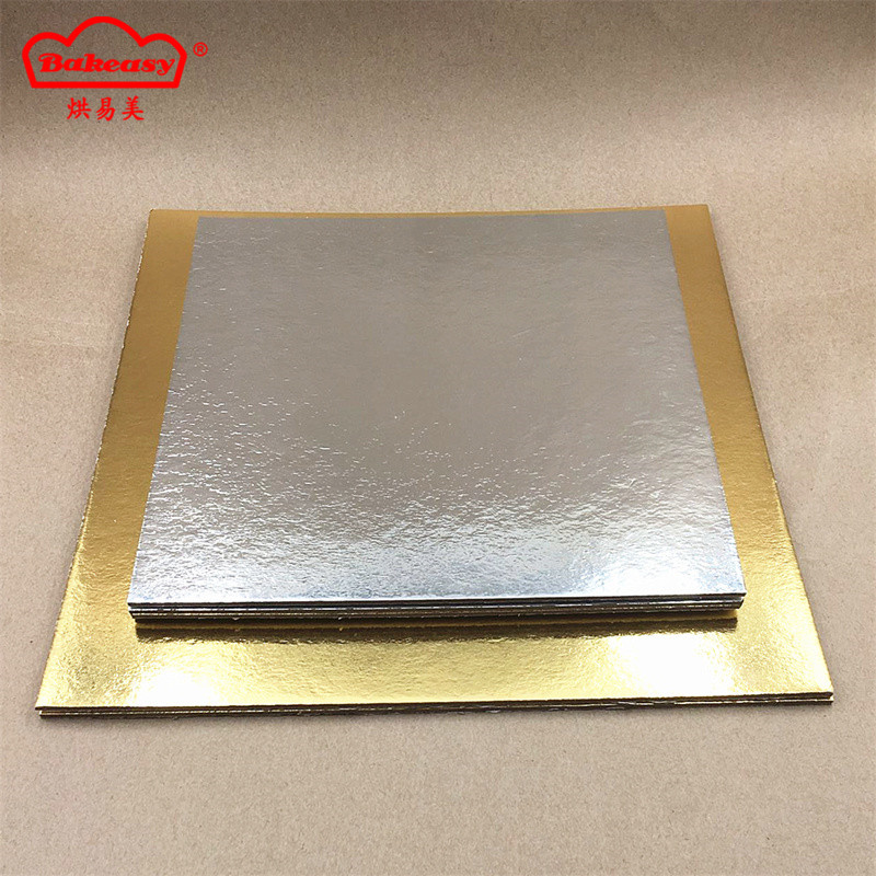 2,5mm de espesor cuadrado pastel soporte inferior caja de pastel de cumpleaños soporte inferior para hornear pastel papel duro almohadilla inferior