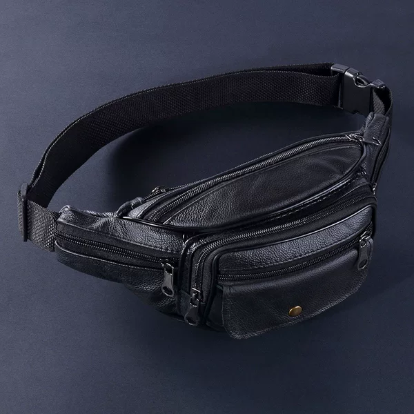 First layer cowhide Korean men's waist bag 2020 new fashion outdoor sports bag retro men's bag factory outlet
