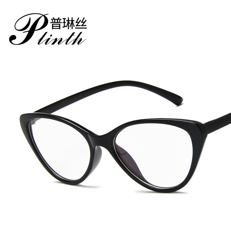 2017 New Fashion Cat's eye glasses frame literary small fresh glasses frame Europe and the United States with myopia flat lens 2383