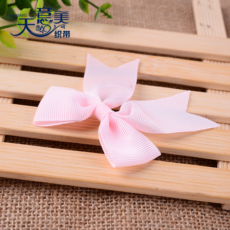 Rosa 2,5 cm costilla con arco de cola de milano estilo coreano accesorios de ropa arco