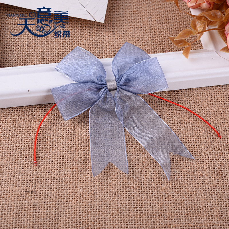 Nieve arena traga cola arco cinta regalo embalaje al por mayor hecho a mano flor DIY Ropa Accesorios cinta flor