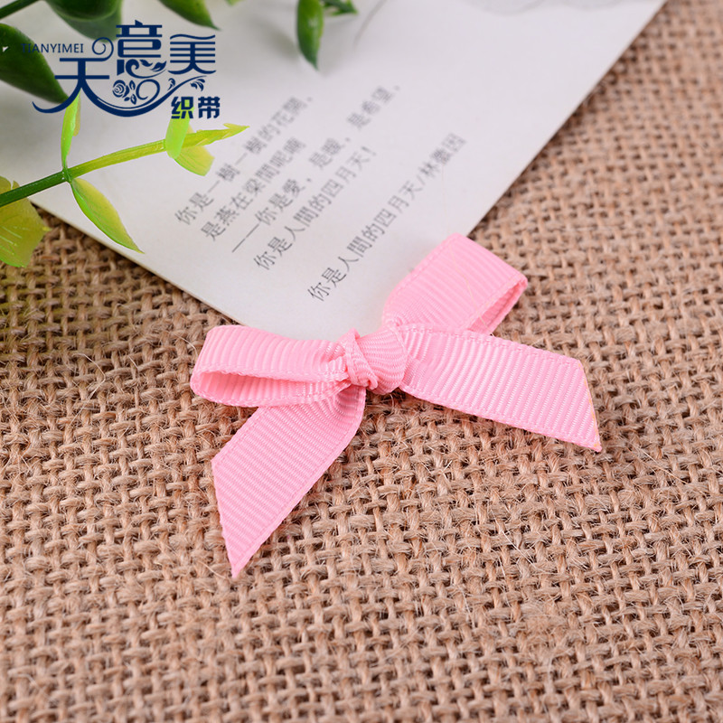 1cm costilla cinta arco DIY accesorios hechos a mano ropa de arco hilo decorativo Cinta pequeña flor