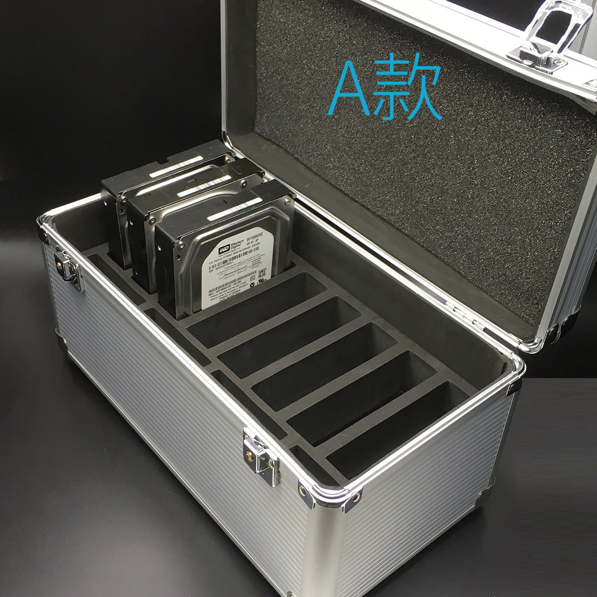 Caja de protección de disco duro caja de almacenamiento caja de seguridad caja de almacenamiento de 14 piezas cerradura de seguridad clasificación de almacenamiento multiusos caja de protección de almacenamiento