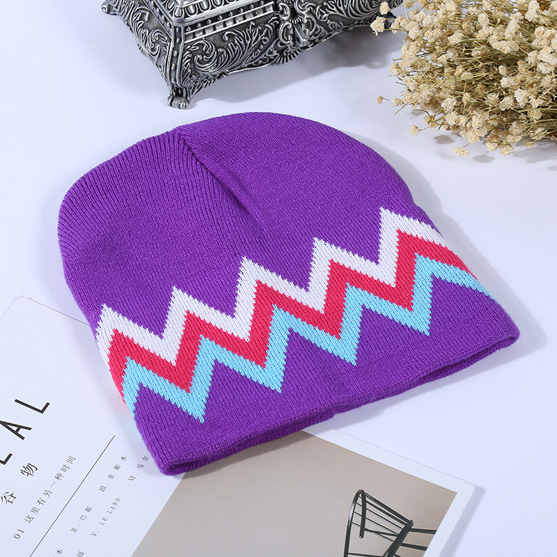 Shunzun sombrero corto de punto jacquard sombrero invierno cálido sombrero de lana sombrero de Jersey para fotos y muestras al por mayor