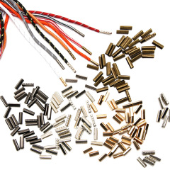 4*20mm shoelace flat head copper head trousers rope metal rope head cap rope metal tail clip metal rope buckle metal bell 