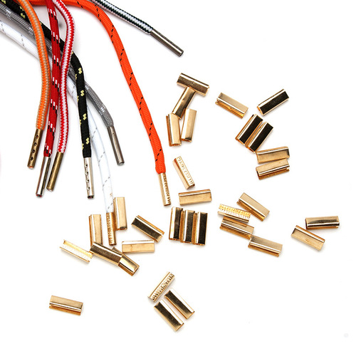 4*20mm shoelace flat head copper head trousers rope metal rope head cap rope metal tail clip metal rope buckle metal bell 