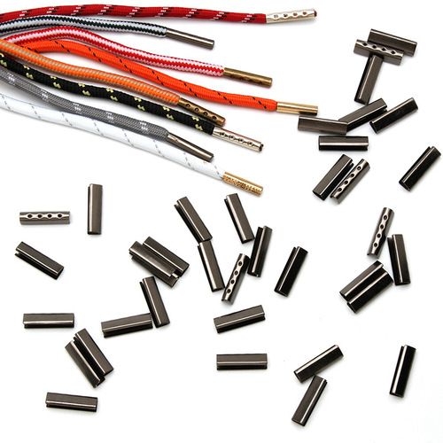 4*20mm shoelace flat head copper head trousers rope metal rope head cap rope metal tail clip metal rope buckle metal bell 