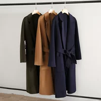 Двустороннее демисезонное шерстяное пальто, куртка
