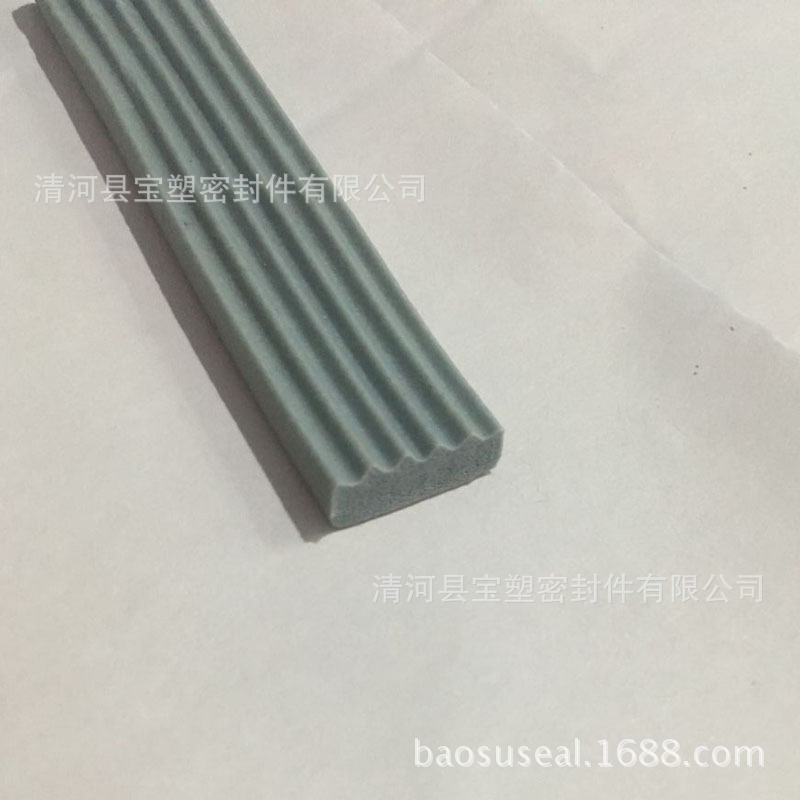 Tira de sellado de espuma ondulada EPDM de color 155mm, cinta antichoque y aislante para puertas