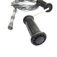 Hand-crank spring pipe cleaner for sewer pipes, kitchen sink and toilet pipe unblocking tool