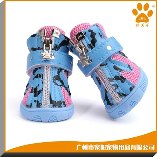 宠物用品狗鞋子透气网鞋佳美乐夏季透气网面魔术贴牛奶纹宠物鞋