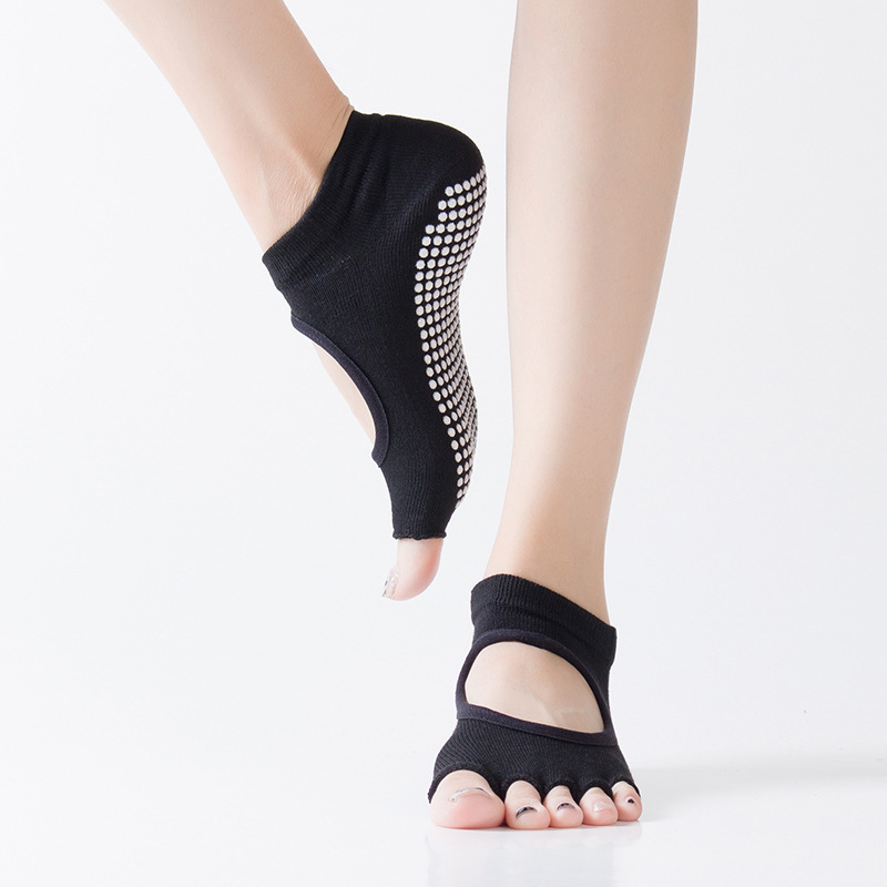 [Factory direct supply] Yoga socks dispensing five-finger socks women's non-slip Pilates sports yoga split toe Fitness Socks