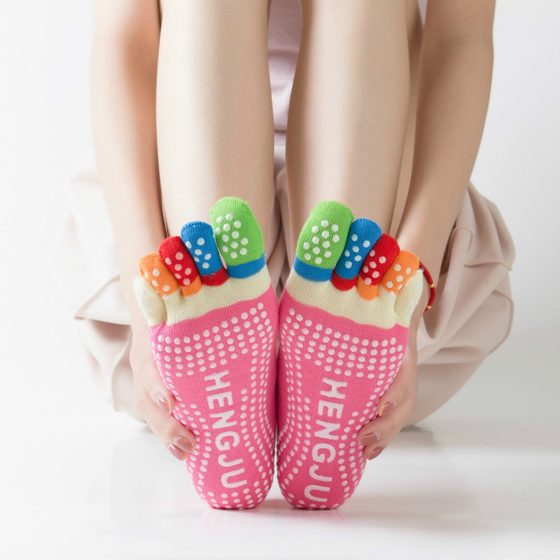 [Direct Supply from Hengju Manufacturer] Yoga Socks Open Toe Backless Professional Dispensing Women's Yoga Five-Toe Socks Split-Toe Socks