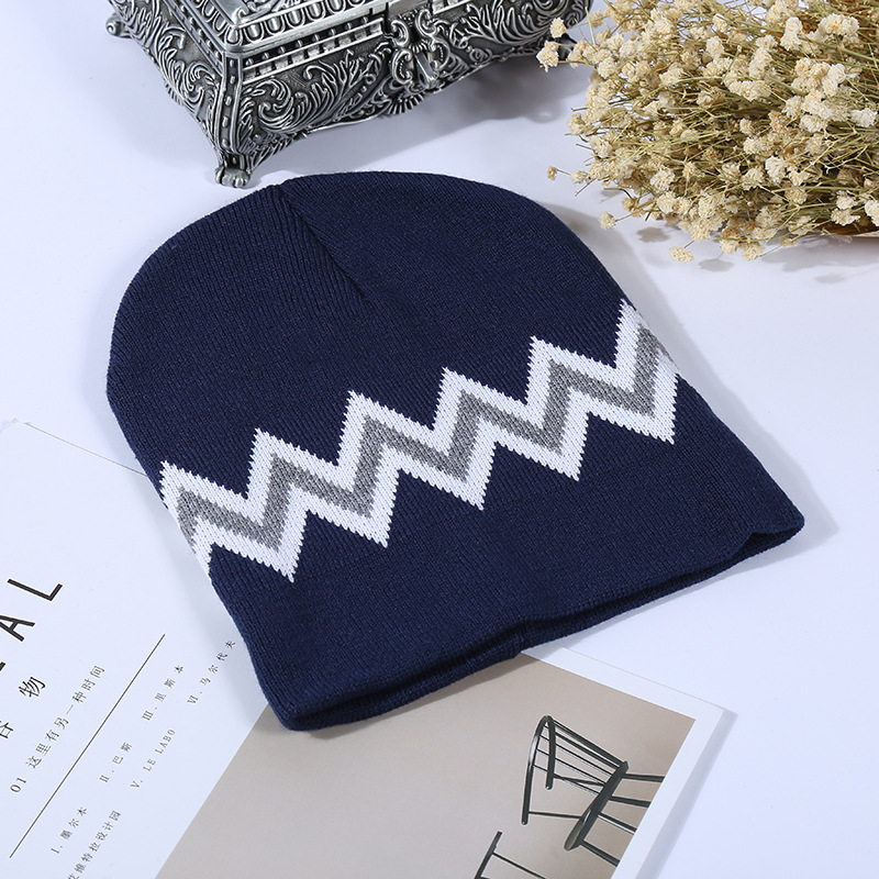 Shunzun sombrero corto de punto jacquard sombrero invierno cálido sombrero de lana sombrero de Jersey para fotos y muestras al por mayor