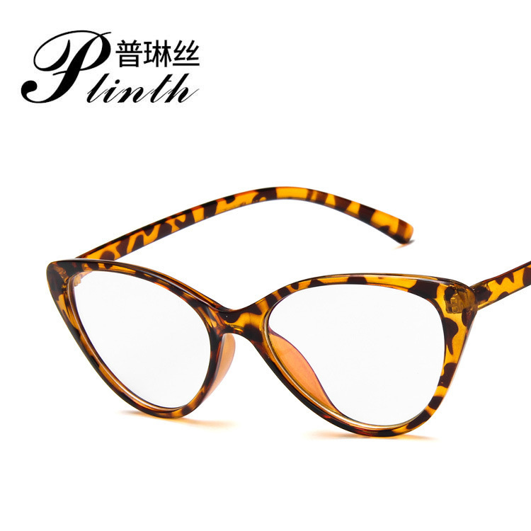 2017 New Fashion Cat's eye glasses frame literary small fresh glasses frame Europe and the United States with myopia flat lens 2383