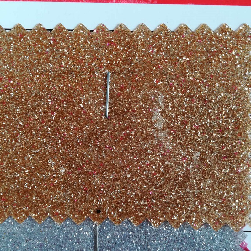 厂家直供闪粉鞋材箱包饰品特殊皮料PU格力特皮革贴膜人造革舞台革