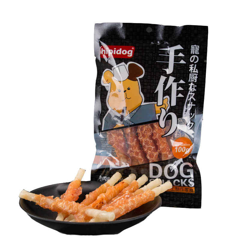 Perro de mascota pollo, queso, perrito, aperitivos de perro, entrenamiento al por mayor, perrito, dientes de molienda, hueso, perro, comida de goma