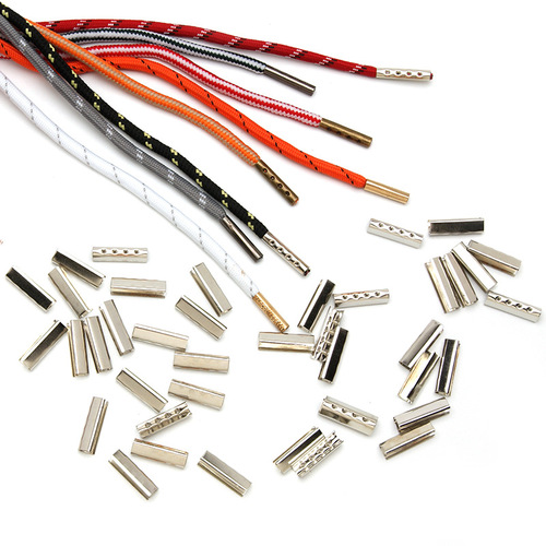 4*20mm shoelace flat head copper head trousers rope metal rope head cap rope metal tail clip metal rope buckle metal bell 