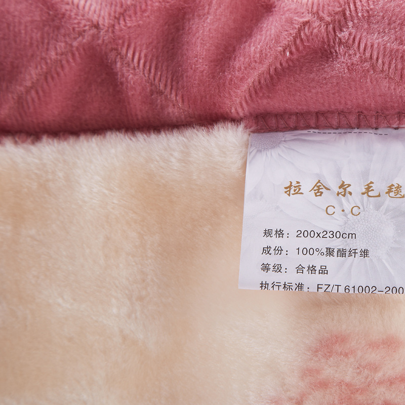 Fábrica al por mayor manta Raschel edredón engrosada de doble capa invierno nudo boda manta Individual Doble estudiante manta de terciopelo