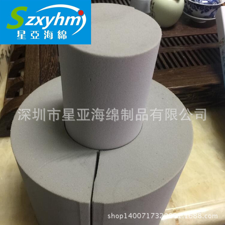 白色打孔海绵柱 吸水海绵柱 管道清洁海绵 PU聚氨酯海绵条