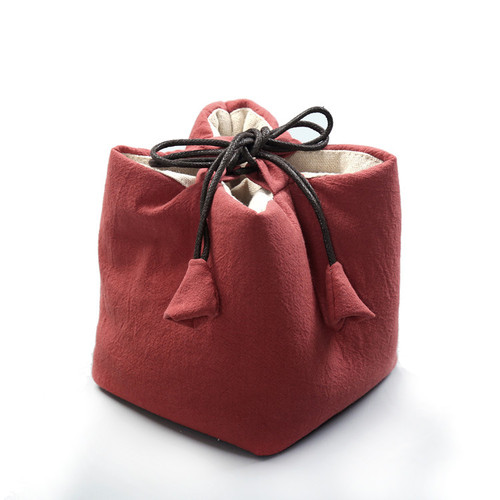 Tea set cloth bag one pot four cups storage bag cotton sack processing logo teapot teacup bag bundle pocket travel portable