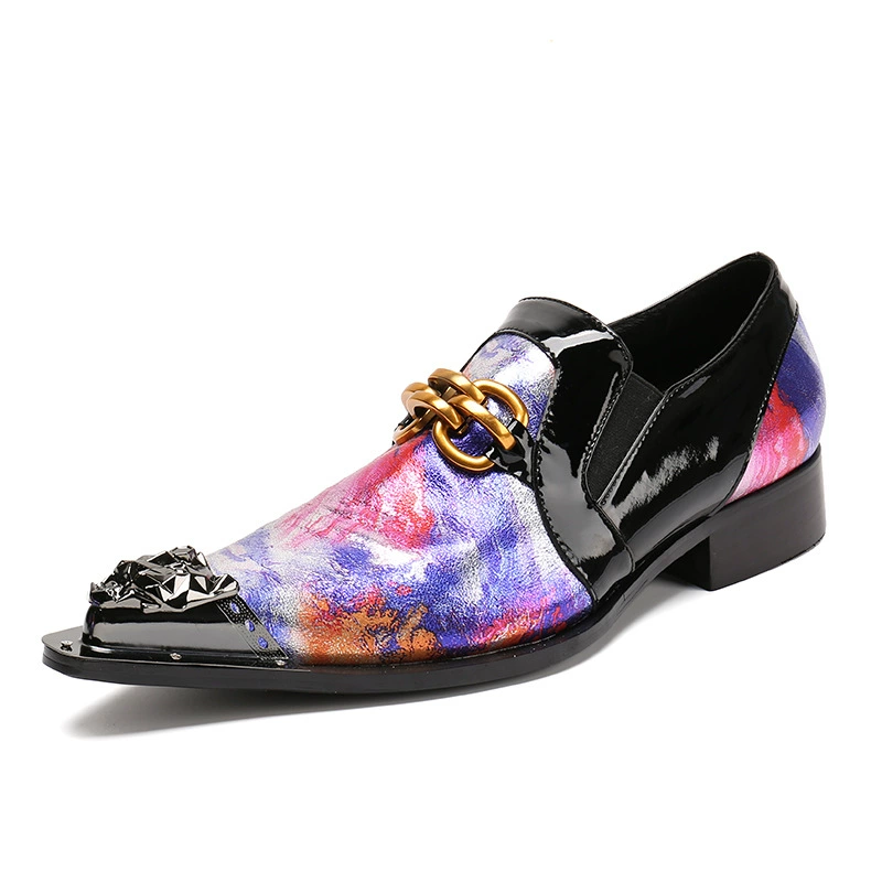 Мужские кожаные туфли в британском стиле, деловая повседневная обувь без шнуровки, модная Натуральная кожа, модная официальная одежда в Корейском стиле, свадебная мужская обувь