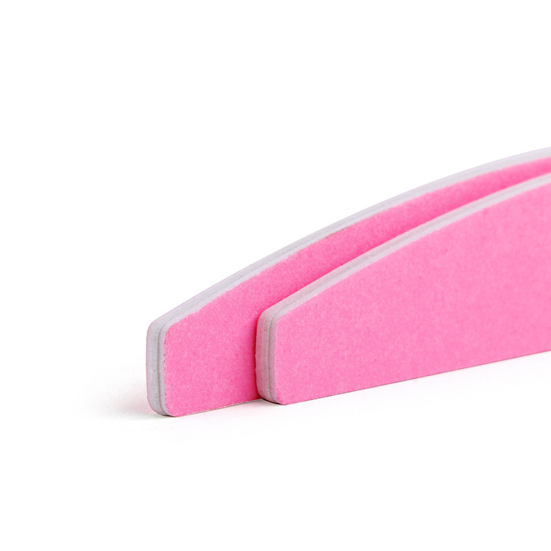 Arte de uñas tira de arena Rosa media luna Lima uñas limas uñas recorte y pulido superficie de uñas especial de doble cara manicura de arena fina