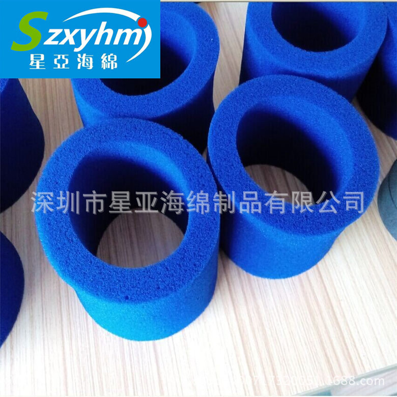 长期供应清洁海绵 丝瓜络海绵擦 蓝色吸水清洁海绵柱
