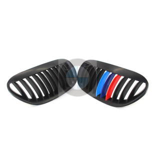 Supply suitable for BMW E 63 630I 640i 650i 645ci matte black M version medium mesh grille