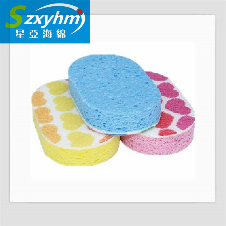 软质海绵纤维木浆洗碗方块 天然粗孔海绵清洁 木浆棉2mm吸水棉片